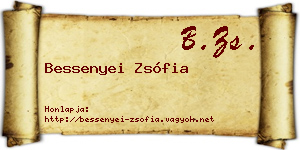 Bessenyei Zsófia névjegykártya