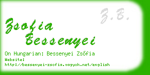 zsofia bessenyei business card