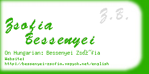 zsofia bessenyei business card